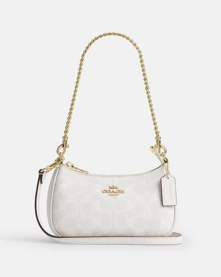 Mini Crossbody Bag White – Compact Everyday Shoulder Purse with Adjustable Strap | Coach Teri