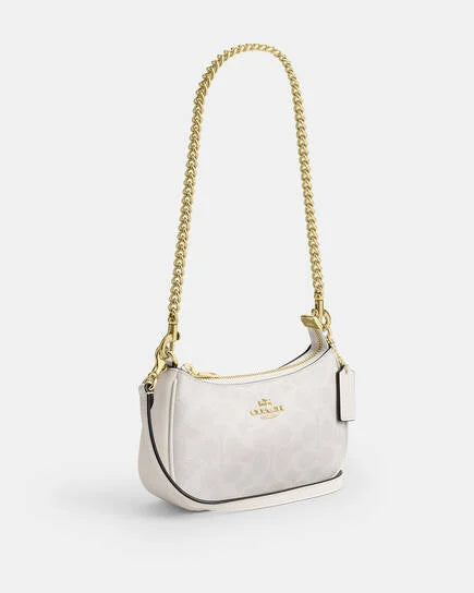 Mini Crossbody Bag White – Compact Everyday Shoulder Purse with Adjustable Strap | Coach Teri