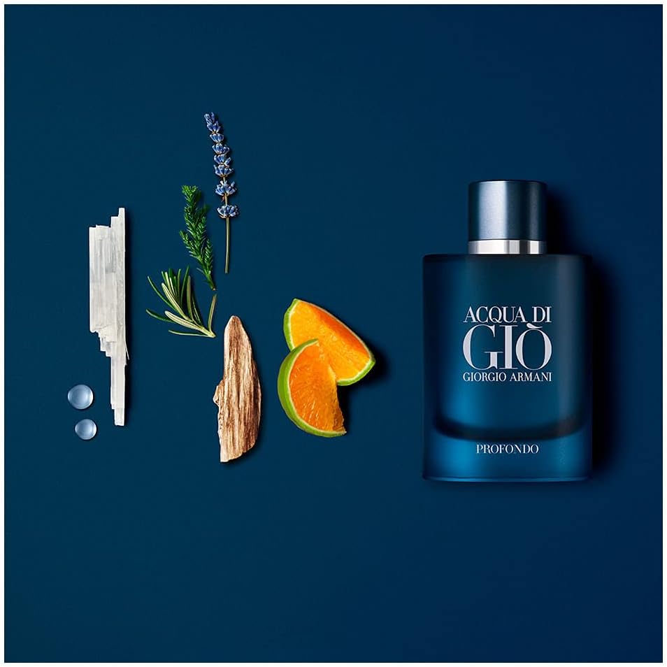 Men's Eau de Parfum 75ml – Fresh Aquatic & Aromatic Fragrance for Everyday Wear | Giorgio Armani Acqua Di Gio Profondo