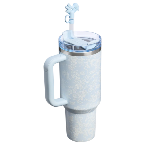 40 Oz Insulated Tumbler – Alpine Blue Floral Toile Design, Reusable Travel Cup with FlowState Lid | Stanley x LoveShackFancy