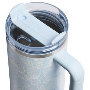 40 Oz Insulated Tumbler – Alpine Blue Floral Toile Design, Reusable Travel Cup with FlowState Lid | Stanley x LoveShackFancy