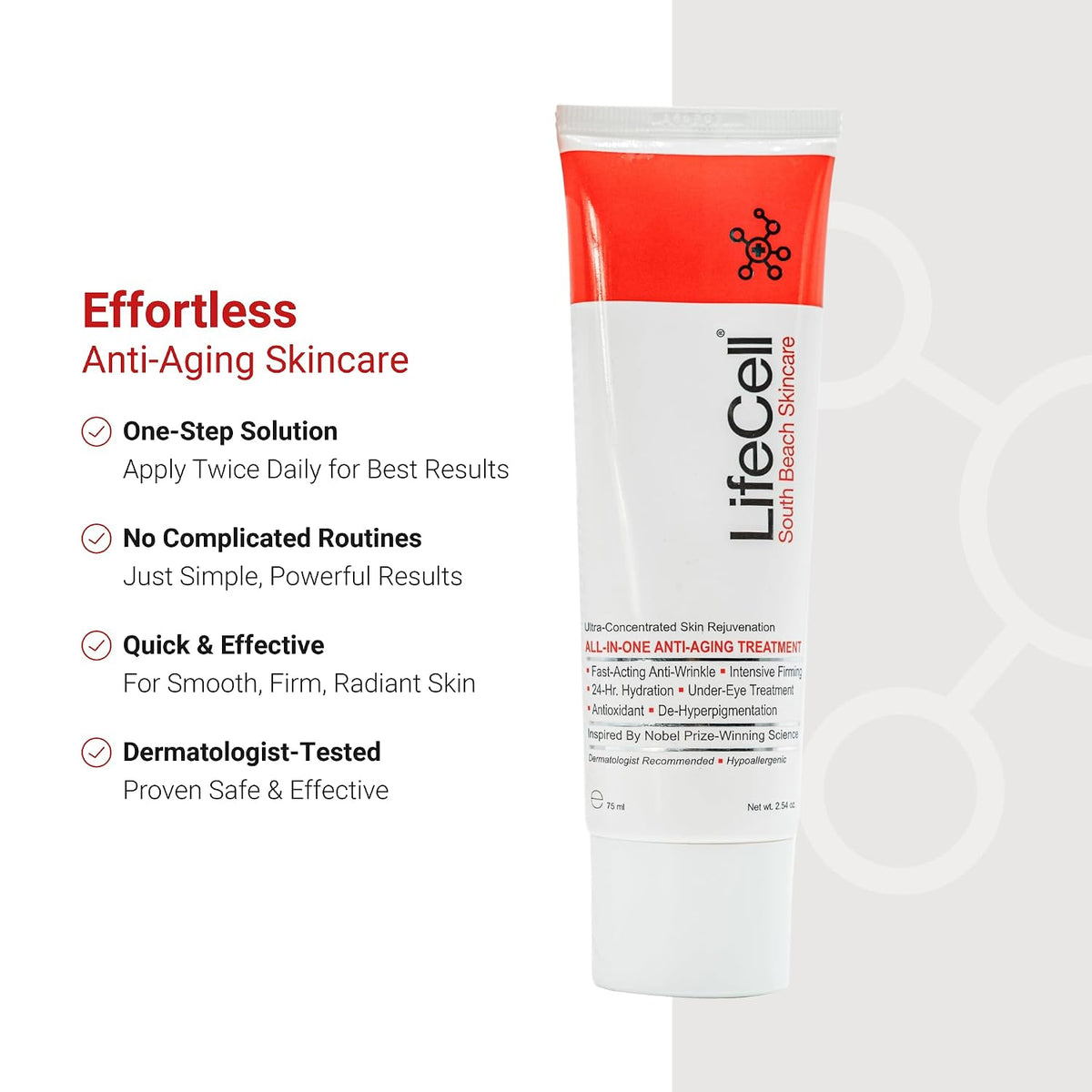 Anti-Aging Face Cream 2-Pack – Daily Skincare Moisturizer for Fine Lines, Wrinkles & Dark Circle Care | LifeCell