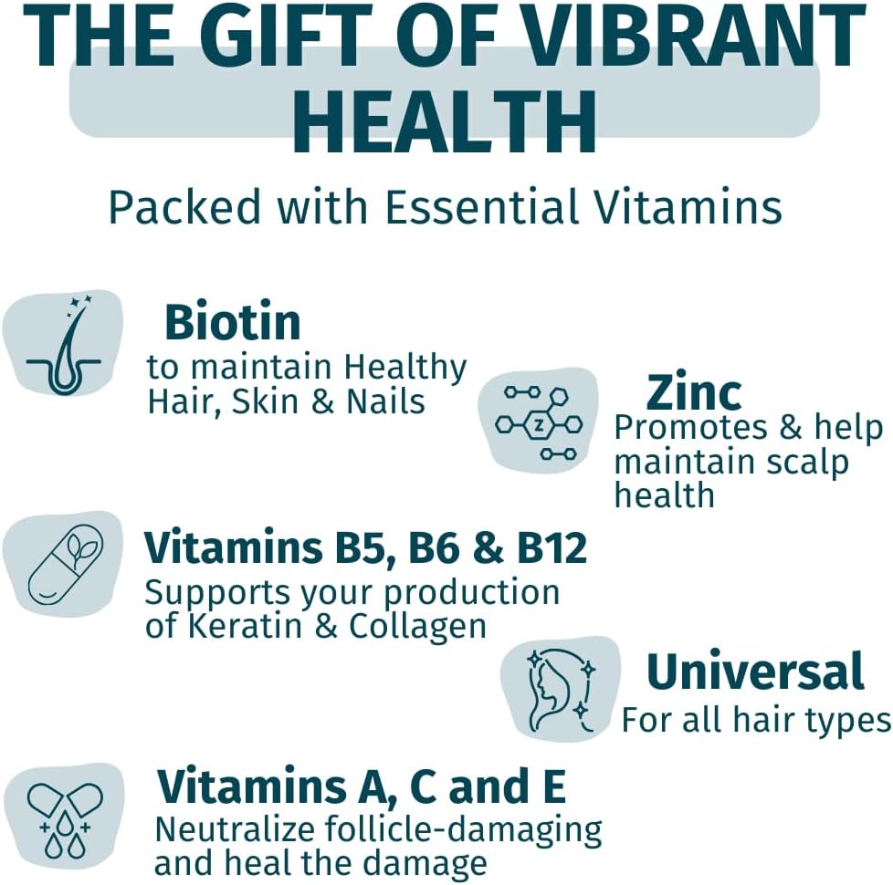 Hair, Skin & Nails Gummies 3-Pack – Vegan Biotin Vitamin Supplement for Healthy-Looking Hair, Strong Nails & Skin  WEEM