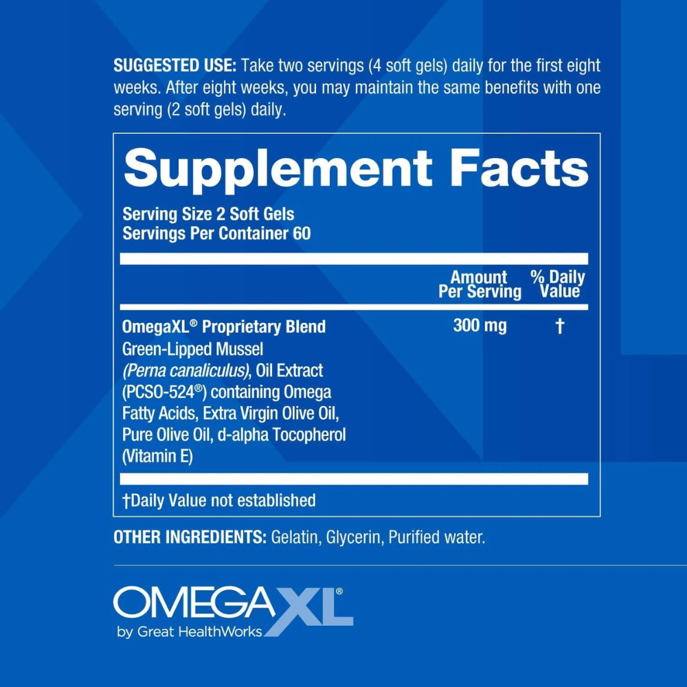Omega XL Natural Joint & Muscle Support 120 ct Softgels