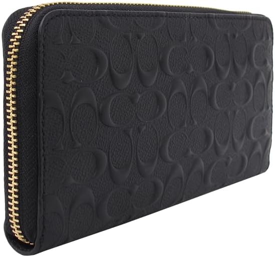 Women's Long Zip-Around Wallet – Debossed Signature Leather, Accordion Design, Elegant Card & Cash Organizer | COACH F53834