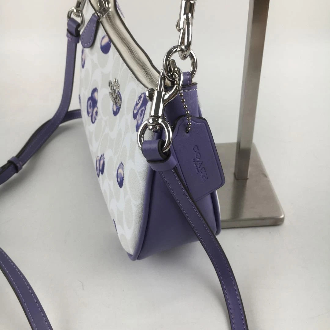 Women's Teri 2-Way Shoulder Bag – Signature Canvas with Blueberry Print, Versatile Everyday Handbag | COACH CR292