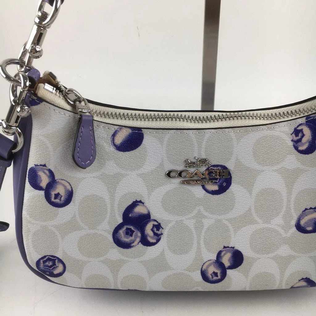 Women's Teri 2-Way Shoulder Bag – Signature Canvas with Blueberry Print, Versatile Everyday Handbag | COACH CR292