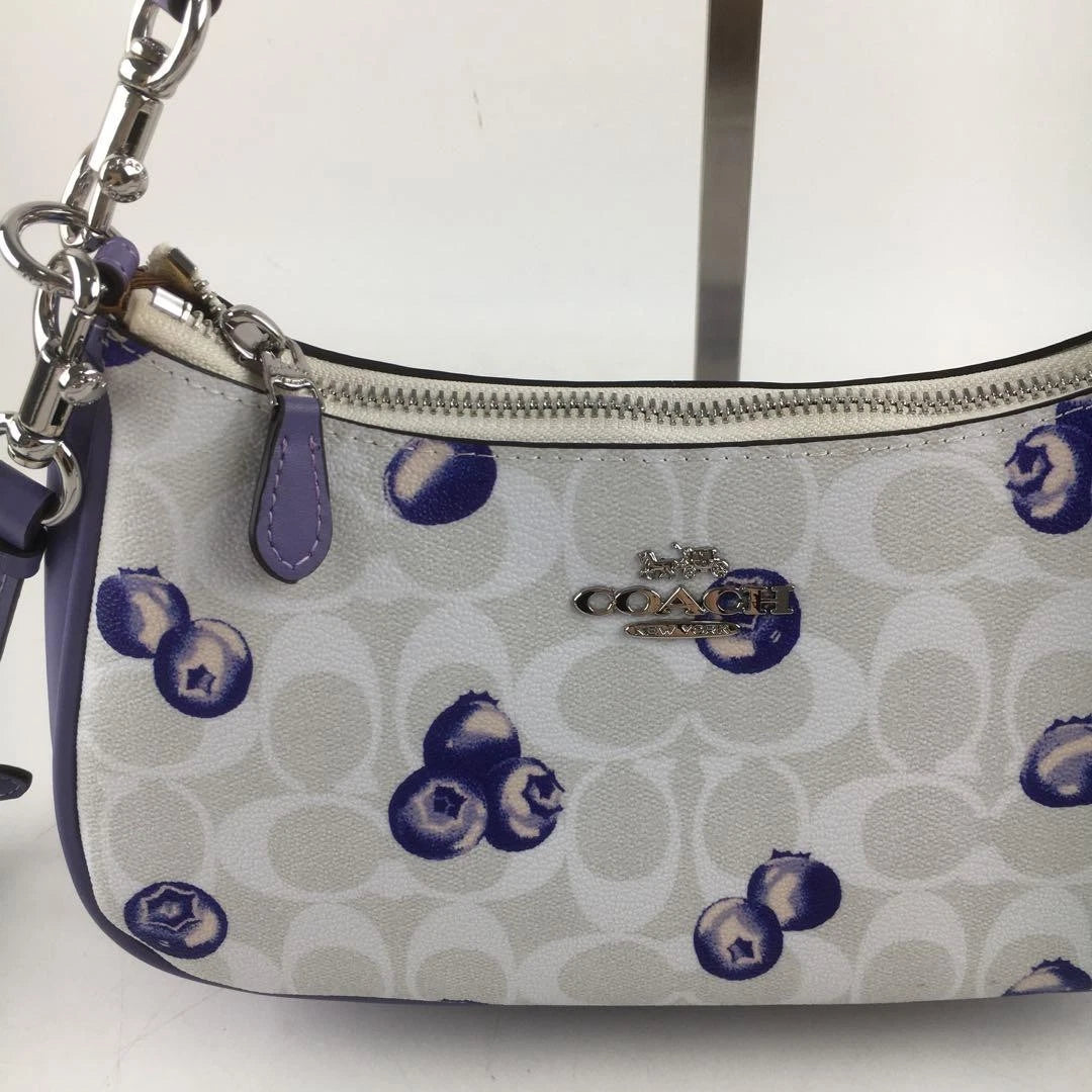 Women's Teri 2-Way Shoulder Bag – Signature Canvas with Blueberry Print, Versatile Everyday Handbag | COACH CR292