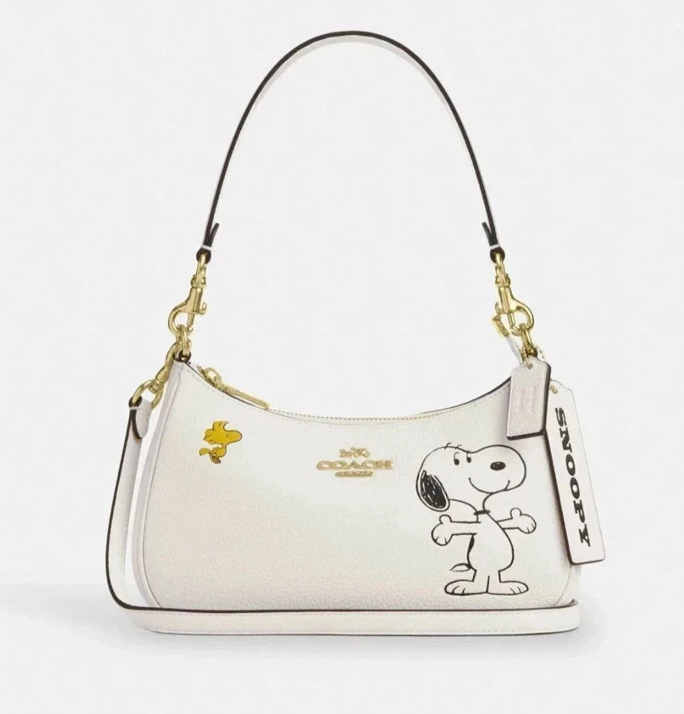 Women's Teri Shoulder & Crossbody Bag – Peanuts Snoopy Character Design, Compact Everyday Handbag | COACH CBJ76