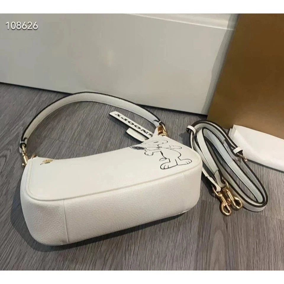Women's Teri Shoulder & Crossbody Bag – Peanuts Snoopy Character Design, Compact Everyday Handbag | COACH CBJ76