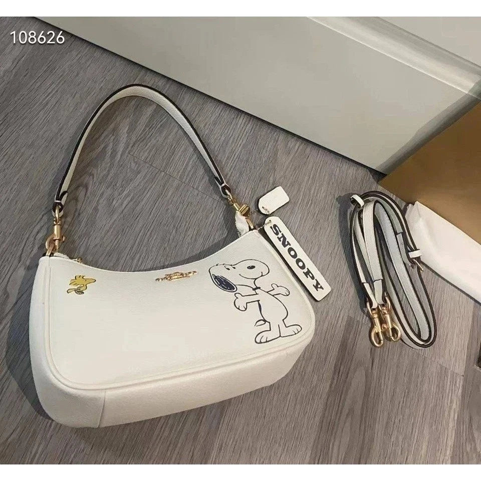 Women's Teri Shoulder & Crossbody Bag – Peanuts Snoopy Character Design, Compact Everyday Handbag | COACH CBJ76