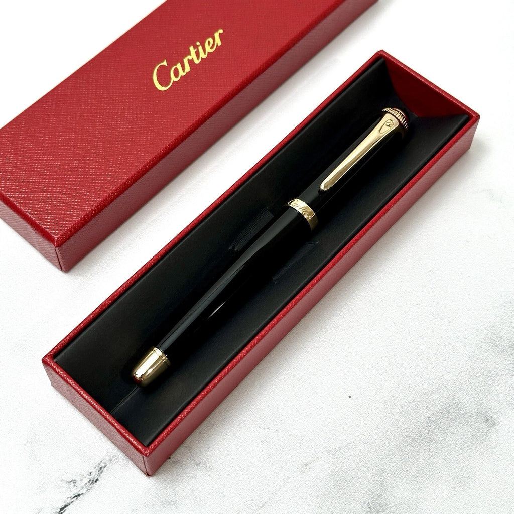 Executive Rollerball Pen – Black Composite Finish with Gold-Tone Accents, Luxury Writing Instrument & Gift | Cartier