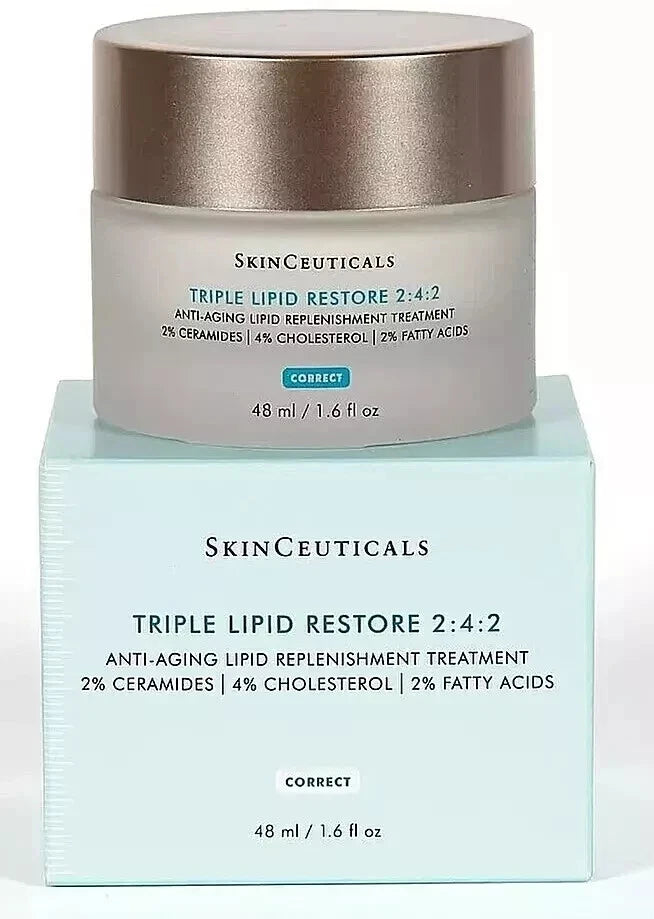 Triple Lipid Face Cream 1.6 Oz – Restorative Moisturizer for Hydrated, Smooth & Nourished-Looking Skin | SkinCeuticals 2:4:2