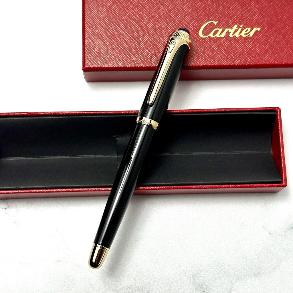 Executive Rollerball Pen – Black Composite Finish with Gold-Tone Accents, Luxury Writing Instrument & Gift | Cartier